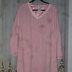 Earth Angels Vintage V-neck Lace , Long Sleeve Women’s Nightgown
